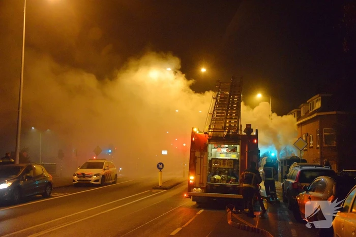 Flinke rookontwikkeling bij containerbrand