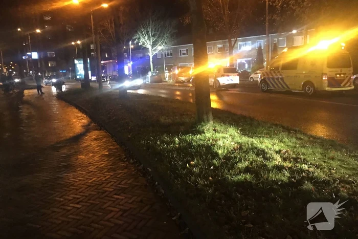 Auto botst frontaal op boom