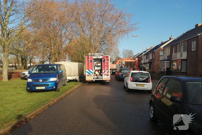 Gasleiding kapot getrokken bij graafwerkzaamheden