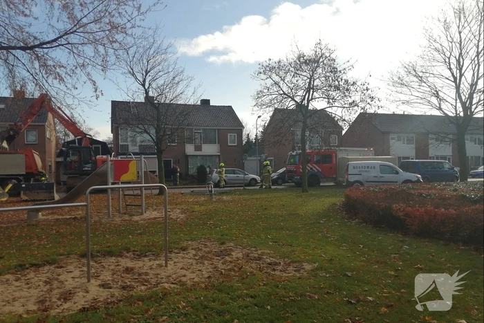 Gasleiding kapot getrokken bij graafwerkzaamheden