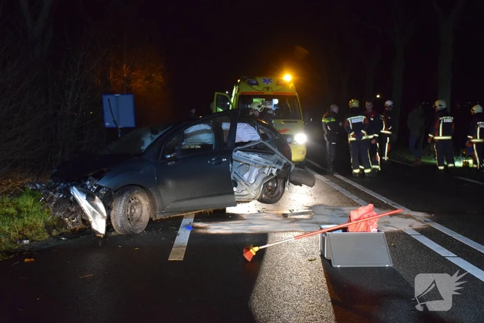 Flinke schade na aanrijding tegen boom