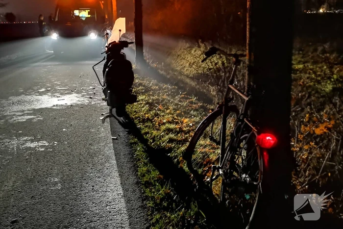 Fietser en brommerrijder gewond na botsing