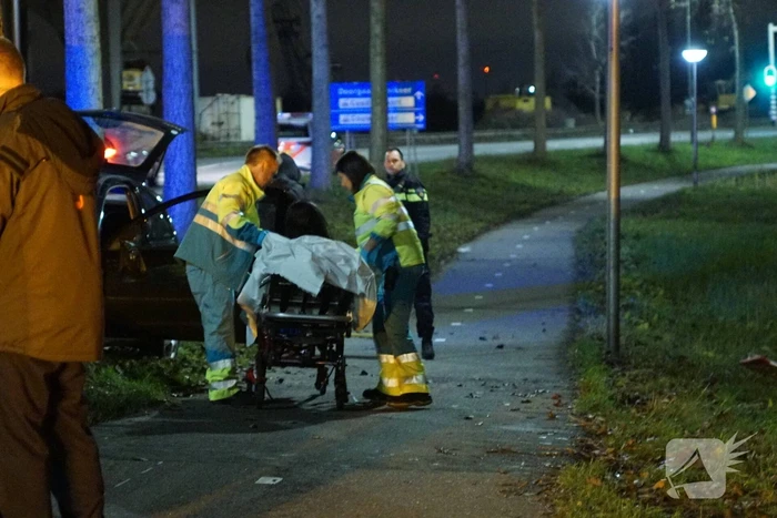 Inzittende auto gewond na botsing met boom