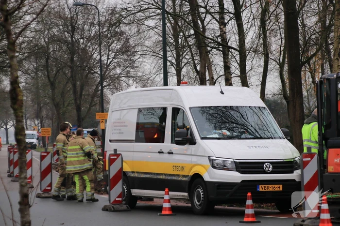 Gasleiding kapot getrokken bij graafwerkzaamheden