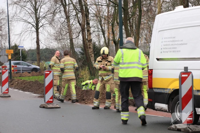 Gasleiding kapot getrokken bij graafwerkzaamheden