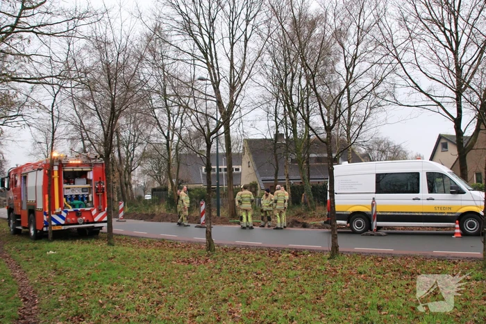 Gasleiding kapot getrokken bij graafwerkzaamheden