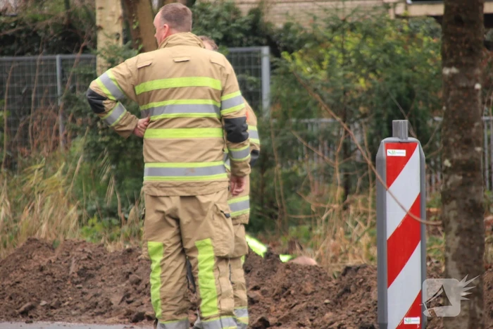 Gasleiding kapot getrokken bij graafwerkzaamheden