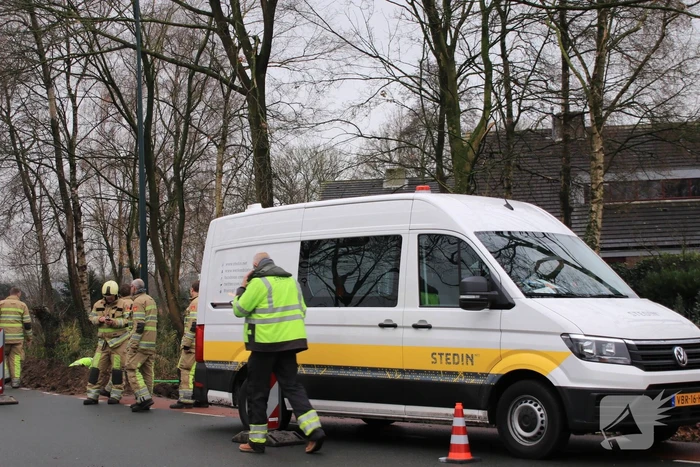 Gasleiding kapot getrokken bij graafwerkzaamheden