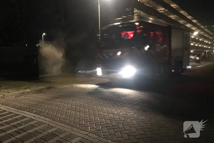 Container in brand gestoken