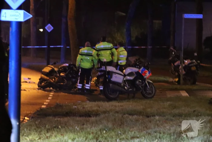Zeer ernstige ongeval tussen auto en politiemotor