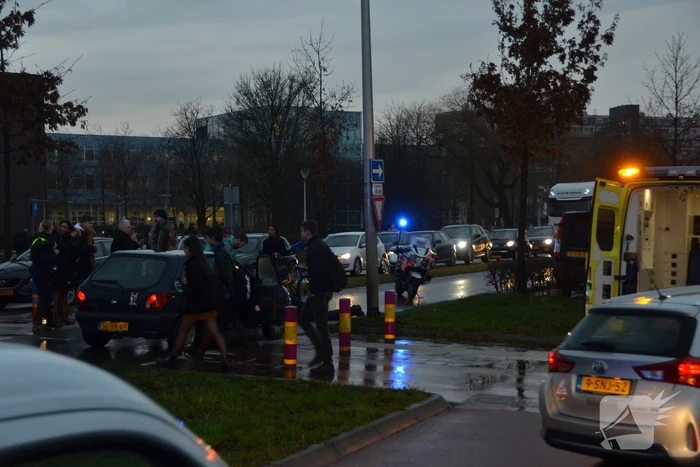 Overstekende fietser aangereden
