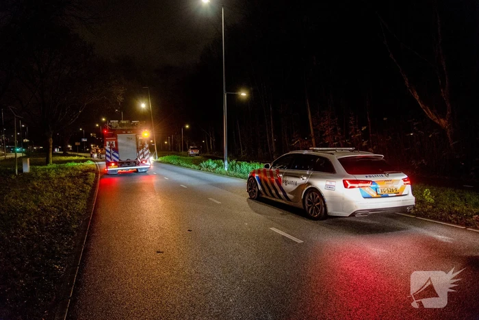 Flinke schade na botsing met lantarenpaal