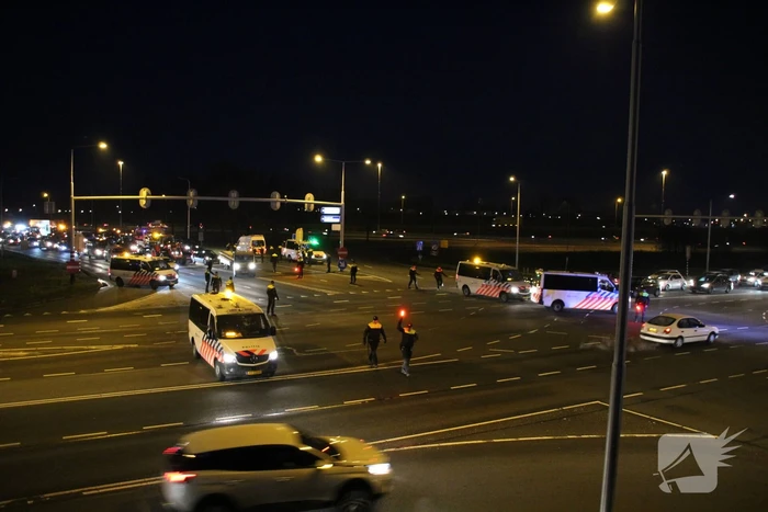 Boeren blokkeren A1 richting Hoevelaken