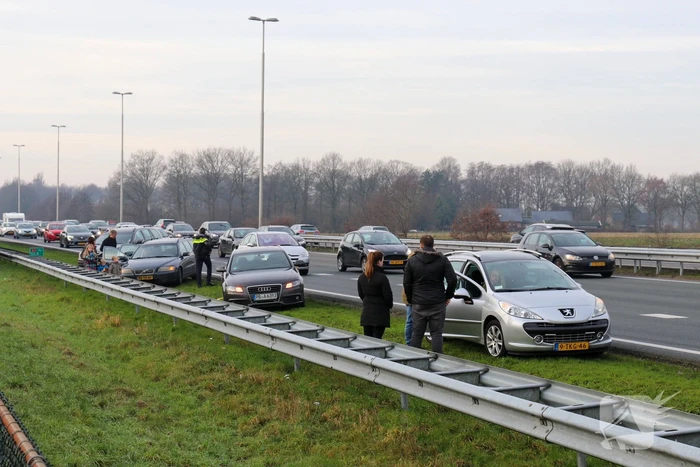 Lichtgewonde bij kop-staart aanrijding