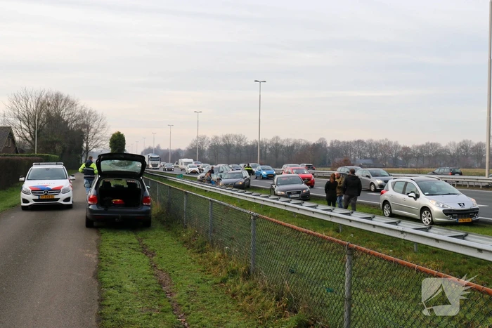 Lichtgewonde bij kop-staart aanrijding