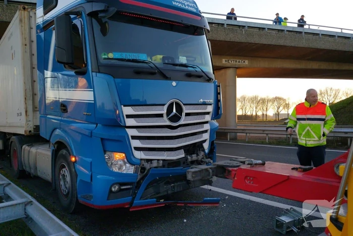 Flinke schade na kop-staart aanrijding
