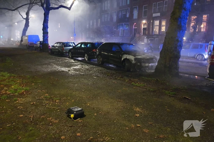 Auto verwoest door brand