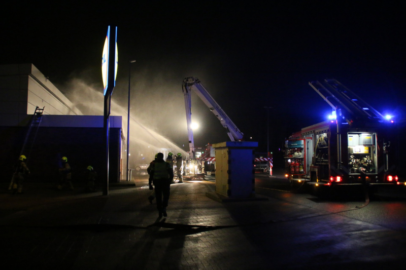 Grote brand bij Lidl