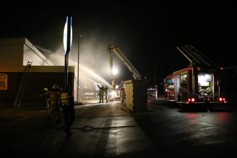 Grote brand bij Lidl