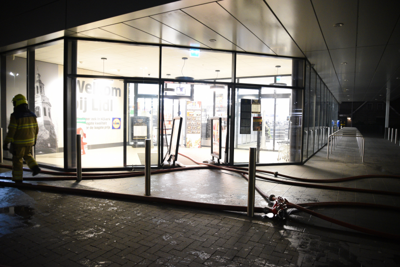 Grote brand bij Lidl