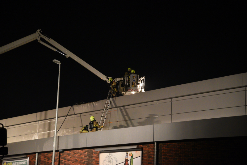 Grote brand bij Lidl