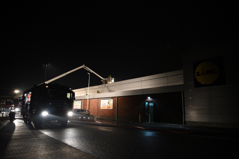 Grote brand bij Lidl