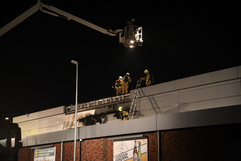 Grote brand bij Lidl