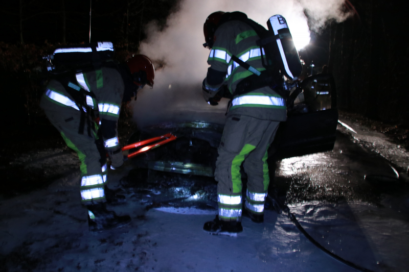 Auto fikt uit op vakantiepark De Eemhof
