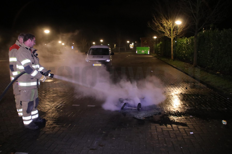 Containerbrand op parkeerplaats (Veenendaal)