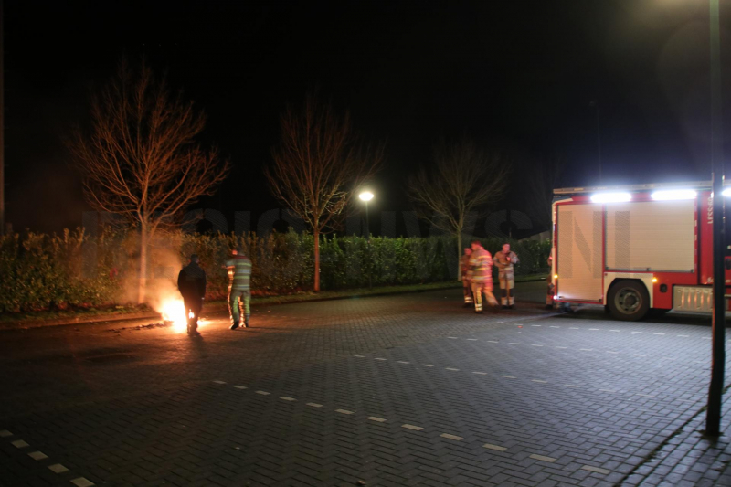 Containerbrand op parkeerplaats (Veenendaal)