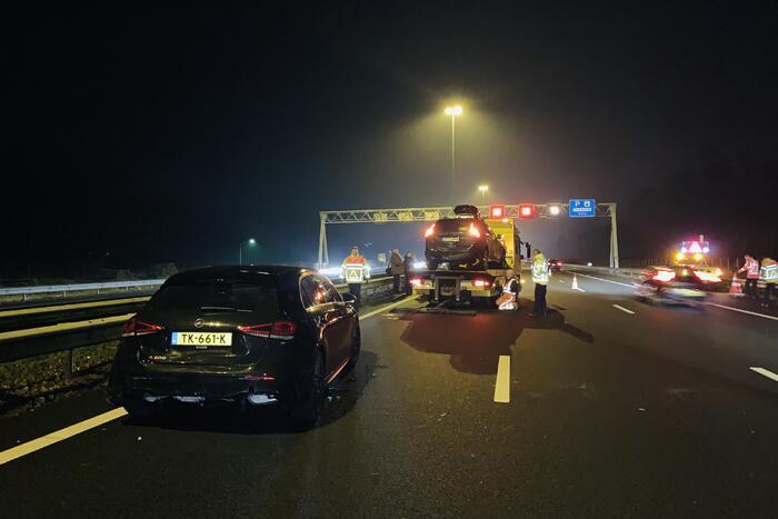 12 voertuigen op elkaar bij kettingbotsing