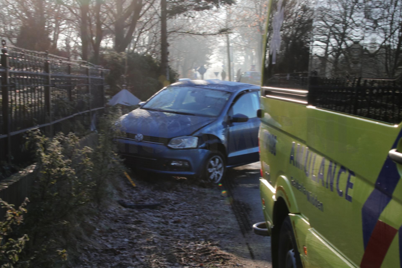 Auto ramt tuinhek na slippartij (Kootwijkerbroek)