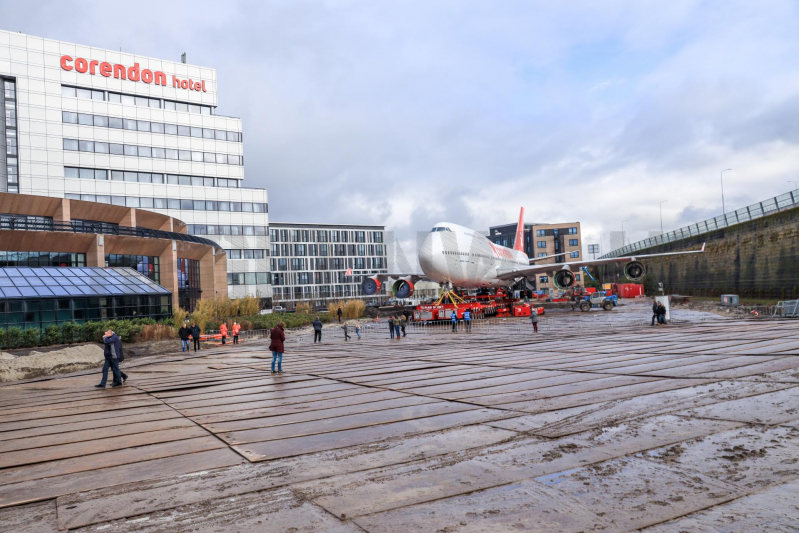 Corendon 747 staat op zijn plek (Badhoevedorp)