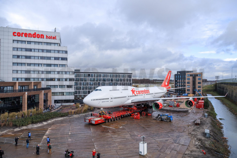 Corendon 747 staat op zijn plek (Badhoevedorp)