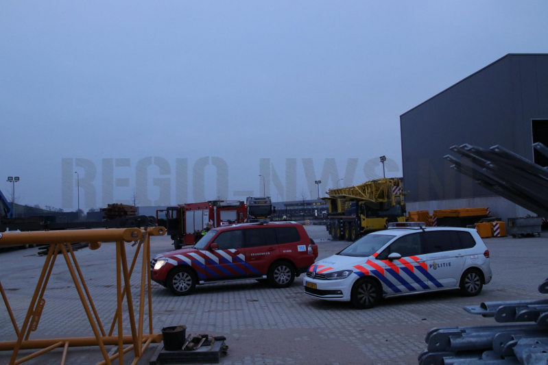 Telescoopkraan vat vlam (Barneveld)