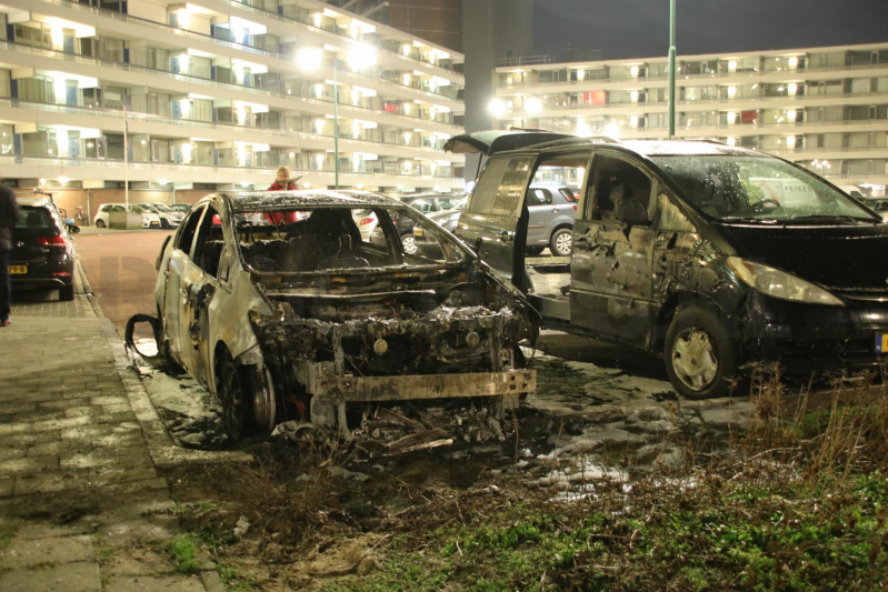 Auto verwoest door brand (Veenendaal)