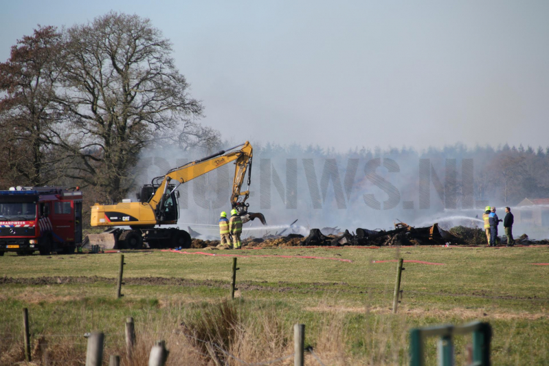 Veel rook bij brand in berg afval (Scherpenzeel)