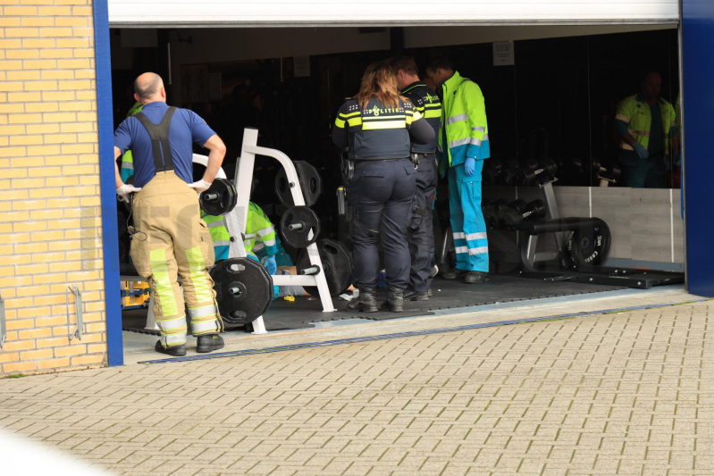 Persoon gewond in sportschool