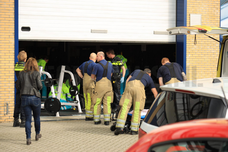 Persoon gewond in sportschool