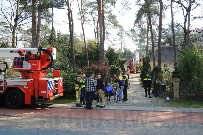 Brand op bovenverdieping villa