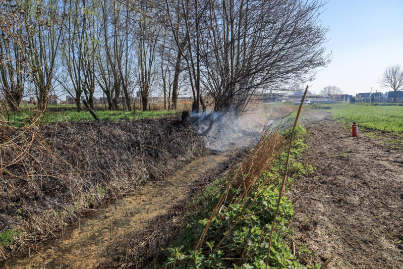 Jongeman gewond bij bermbrand