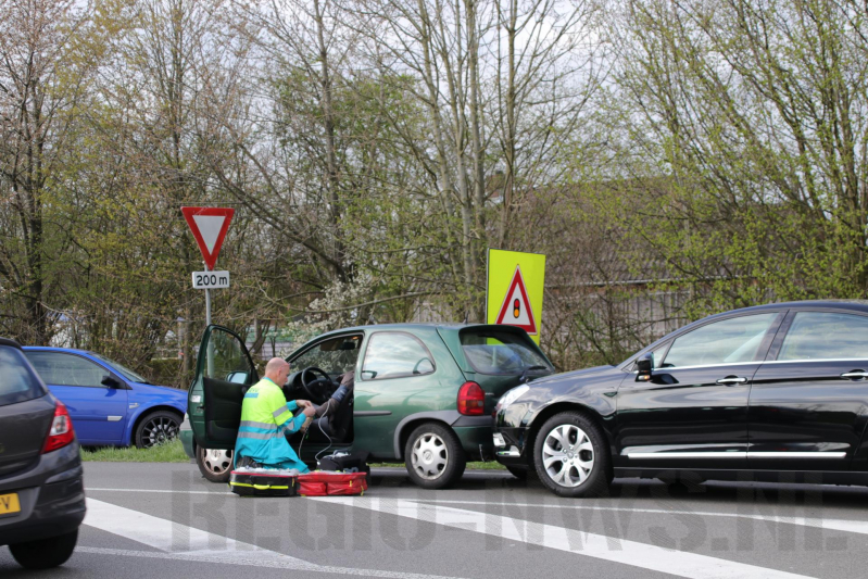 Gewonde bij kop-staart aanrijding