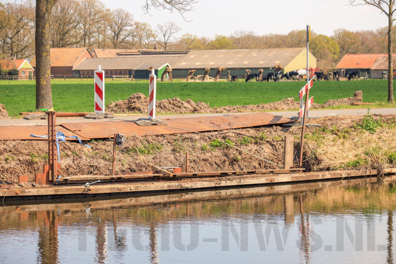 Fietspad afgesloten door instortingsgevaar
