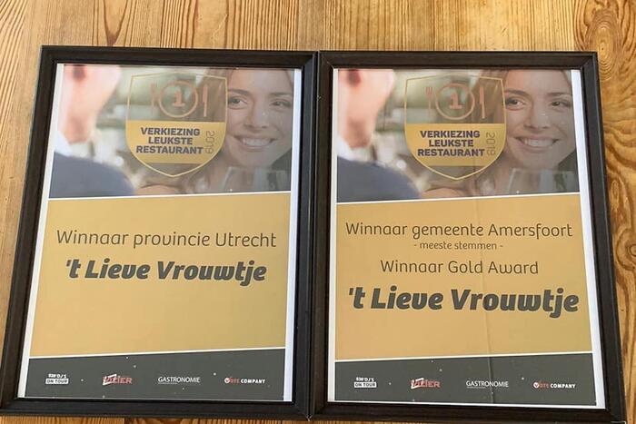 Restaurant 't Lieve Vrouwtje wint verkiezing Leukste Restaurant 2019
