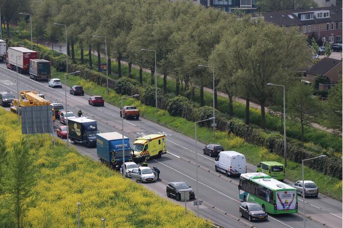Gewonde bij kop-staart aanrijding