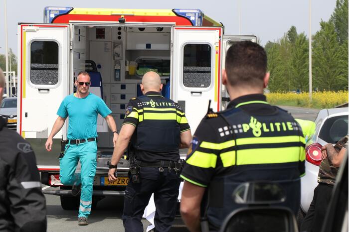 Gewonde bij kop-staart aanrijding