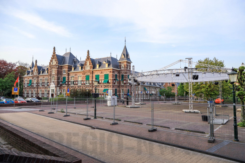 Opbouw route Koningsdag in volle gang