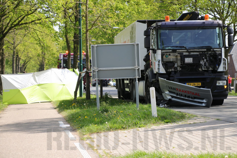 Fietser overleden na aanrijding met vrachtwagen