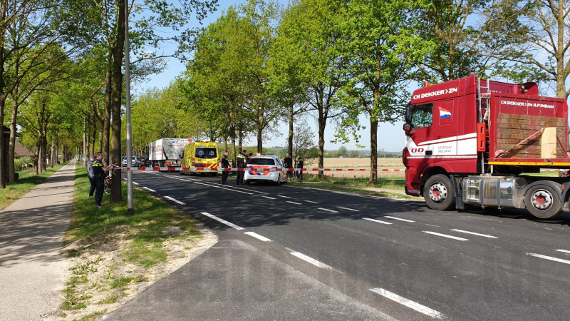 Fietser overleden na aanrijding met vrachtwagen