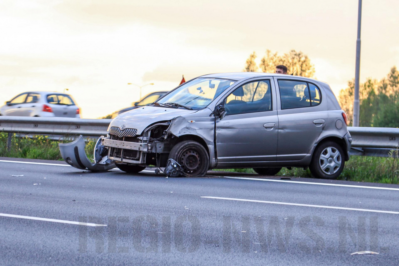 Auto crasht na aanrijding, A1